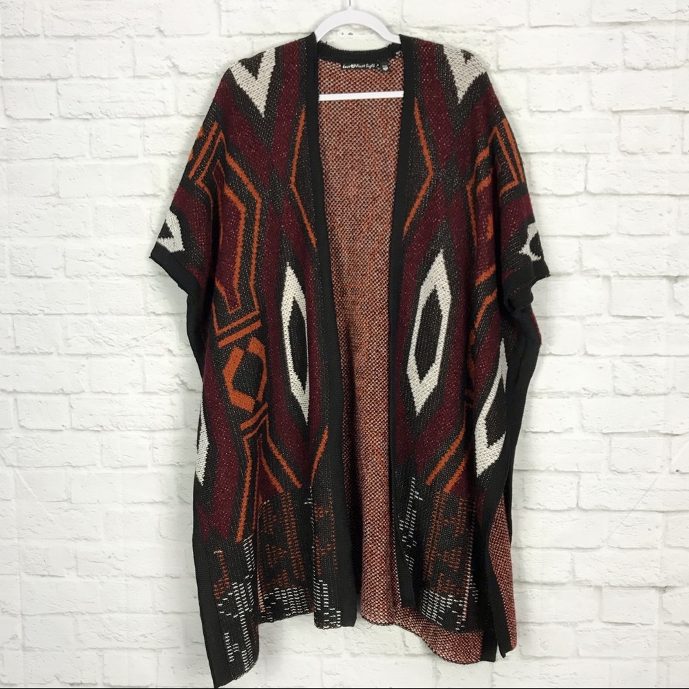 Love At First Sight Boho Oversized Poncho Kimono